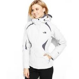 North Face Hypervent Hooded Triclimate Windbreaker Jacket White Women's Size M